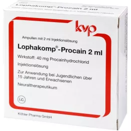 LOPHAKOMP Prokain 2 ml enjeksiyon solüsyonu, 100X2 ml