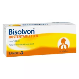 BISOLVON Öksürük tabletleri 8 mg, 50 adet