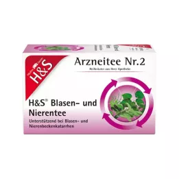 H&S Mesane ve Böbrek Çay Filtre Poşetleri, 20X2,0 g