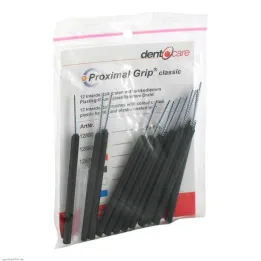 Proximal Grip xx-ince siyah diş arası fırçası, 12 parça
