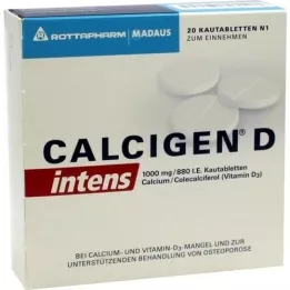 CALCIGEN D intens 1000 mg/880 IU çiğneme tableti, 20 adet