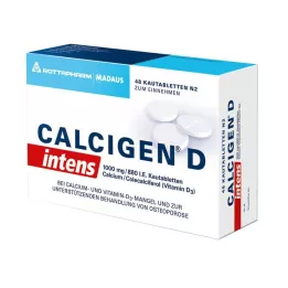 CALCIGEN D yoğunluk 1000 mg/880 I.E. çiğnenebilir tabletler, 48 adet