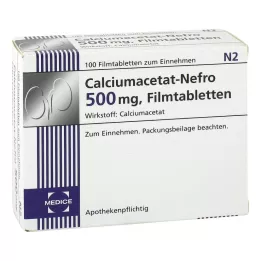 CALCIUMACETAT NEFRO 500 mg film kaplı tabletler, 100 adet
