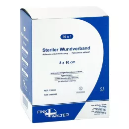 WUNDVERBAND steril 8x10 cm, 50 adet