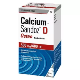 CALCIUM SANDOZ D Osteo 500 mg/400 I.E. Çiğnenebilir tabletler, 120 adet