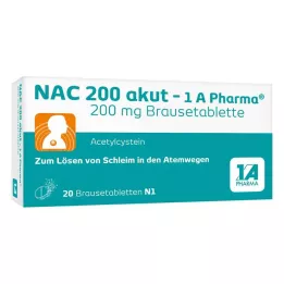 NAC 200 akut-1A Pharma efervesan tablet, 20 adet
