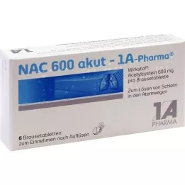NAC 600 akut-1A Pharma efervesan tablet, 6 adet