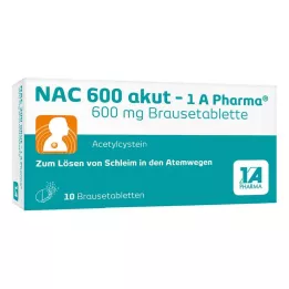 NAC 600 akut-1A Pharma efervesan tablet, 10 adet