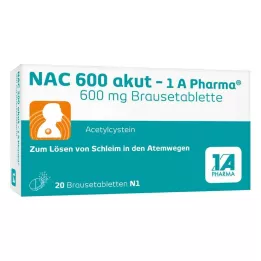 NAC 600 akut-1A Pharma efervesan tablet, 20 adet
