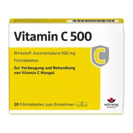 VITAMIN C 500 film kaplı tablet, 20 adet