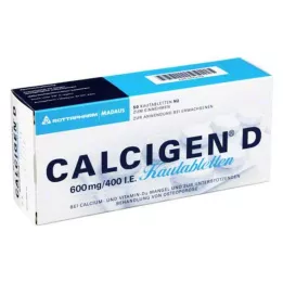 CALCIGEN D 600 mg/400 I.E. çiğnenebilir tabletler, 50 adet