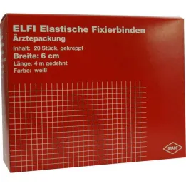 Dracoelfi elastik sabitleme bandajı 6cmx4m krep, 20 adet