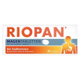 RIOPAN Mide Tabletleri Çiğnenebilir Tabletler, 20 adet