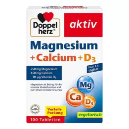 DOPPELHERZ Magnezyum+Kalsiyum+D3 tabletleri, 100 adet