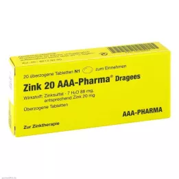 ZINK 20 AAA-Farmasötik draje, 20 adet