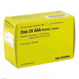 ZINK 20 AAA-Eczacılık Drajeleri, 100 adet
