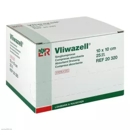 VLIWAZELL Emici kompresler steril 10x10 cm, 25 adet