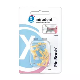 MIRADENT Interd.Pic-Brush yedek fırçası x-fine sarı, 12 adet