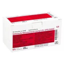 ISOTONISCHE NaCl çözeltisi %0,9 Eifelfango Inj.-Lsg., 50X2 ml