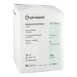Gazlı bez 10x10 cm steril olmayan 8 kat, 100 adet kompres