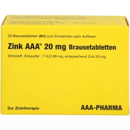 ZINK AAA 20 mg efervesan tablet, 20 adet