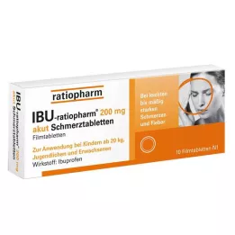 IBU-RATIOPHARM 200 mg akut ağrı tabletleri, film kaplı tabletler, 10 adet