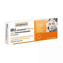 IBU-RATIOPHARM 200 mg akut ağrı tabletleri, film kaplı tabletler, 20 adet