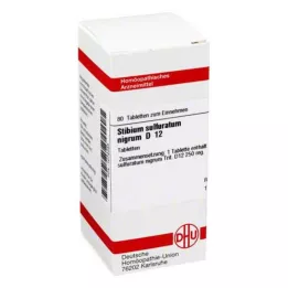 STIBIUM SULFURATUM NIGRUM D 12 tablet, 80 adet