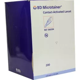 BD MICROTAINER Lanset mavisi 1,5x2 mm, 200 adet