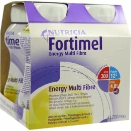 FORTIMEL Energy MultiFibre vanilya aroması, 4X200 ml