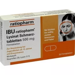 IBU-RATIOPHARM Lizinat ağrı tabletleri 500 mg, 20 adet
