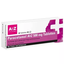 PARACETAMOL AbZ 500 mg tablet, 20 adet