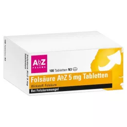 FOLSÄURE AbZ 5 mg tabletler, 100 adet