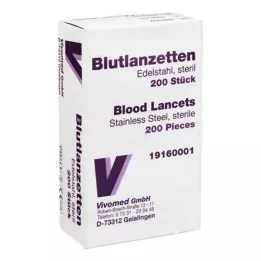 BLUTLANZETTEN Metal basit, 200 adet