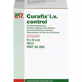 CURAFIX i.v. Kontrol kanülü sabitleme paketi 6x9 cm, 50 adet