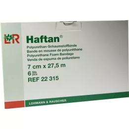 HAFTAN Köpük bandaj 7 cmx27,5 m, 6 adet