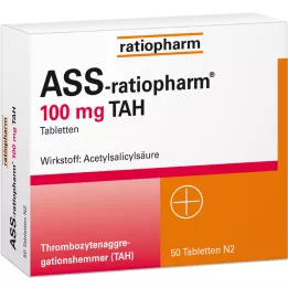 ASS-ratiopharm 100 mg TAH tabletler, 50 adet