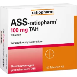 ASS-ratiopharm 100 mg TAH tabletler, 100 adet