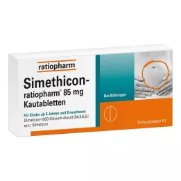 SIMETHICON-ratiopharm 85 mg çiğneme tabletleri, 20 adet
