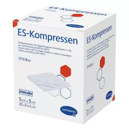 ES-KOMPRESSEN steril 5x5 cm 8 yönlü, 25X2 adet