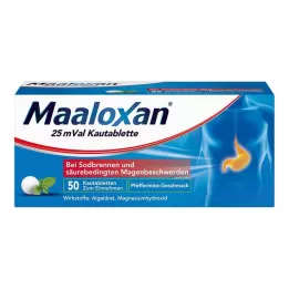MAALOXAN 25 mVal çiğneme tabletleri, 50 adet