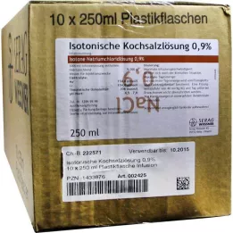 ISOTONISCHE Tuzlu çözelti %0,9 plastik inf. çözeltisi, 10X250 ml