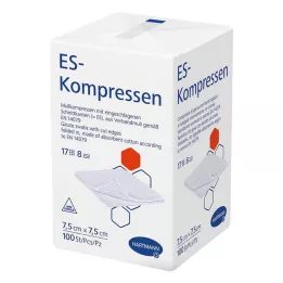 ES-KOMPRESSEN steril olmayan 7,5x7,5 cm 8 yönlü, 100 adet