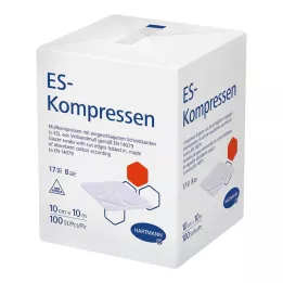 ES-KOMPRESSEN steril olmayan 10x10 cm 8 yönlü, 100 adet