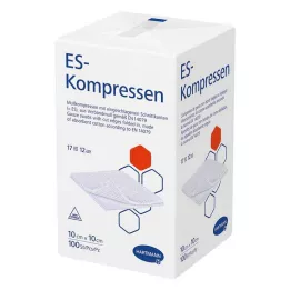 ES-KOMPRESSEN steril olmayan 10x10 cm 12 yollu, 100 adet
