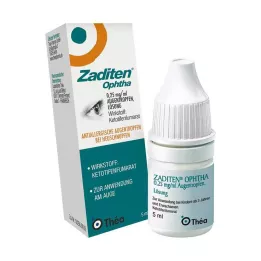 ZADITEN ofta 0,25 mg/ml göz damlası, 1X5 ml