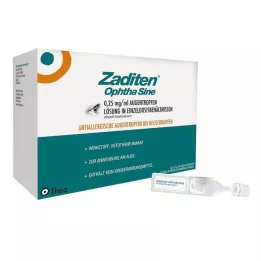 ZADITEN oftasinüs 0,25 mg/ml göz damlası tek doz, 50 adet