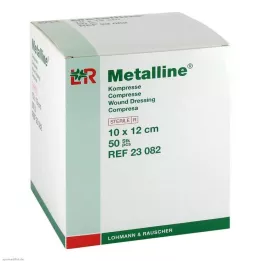 METALLINE 10x12 cm steril kompresler, 50 adet
