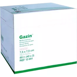 GAZIN Gazlı bez komp.7,5x7,5 cm steril 12 katlı, 40X2 adet