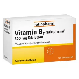 VITAMIN B1-RATIOPHARM 200 mg tabletler, 100 adet
